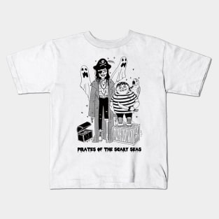 pirates of the scary seas Kids T-Shirt